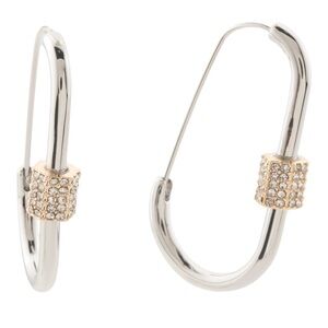 ALLSAINTS Silvertone Pave Accent Earrings